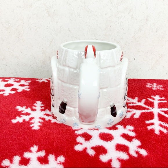 Coca Cola Houston Harvest Igloo Polar Bears 3D Mug 2005 Winter Snowflakes 20 Oz - Picture 4 of 7